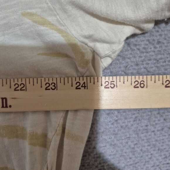 Magnolia Pearl Women's Big Boys Surfboards Cream Destressed Cotton Tee One Size - Picture 6 of 7